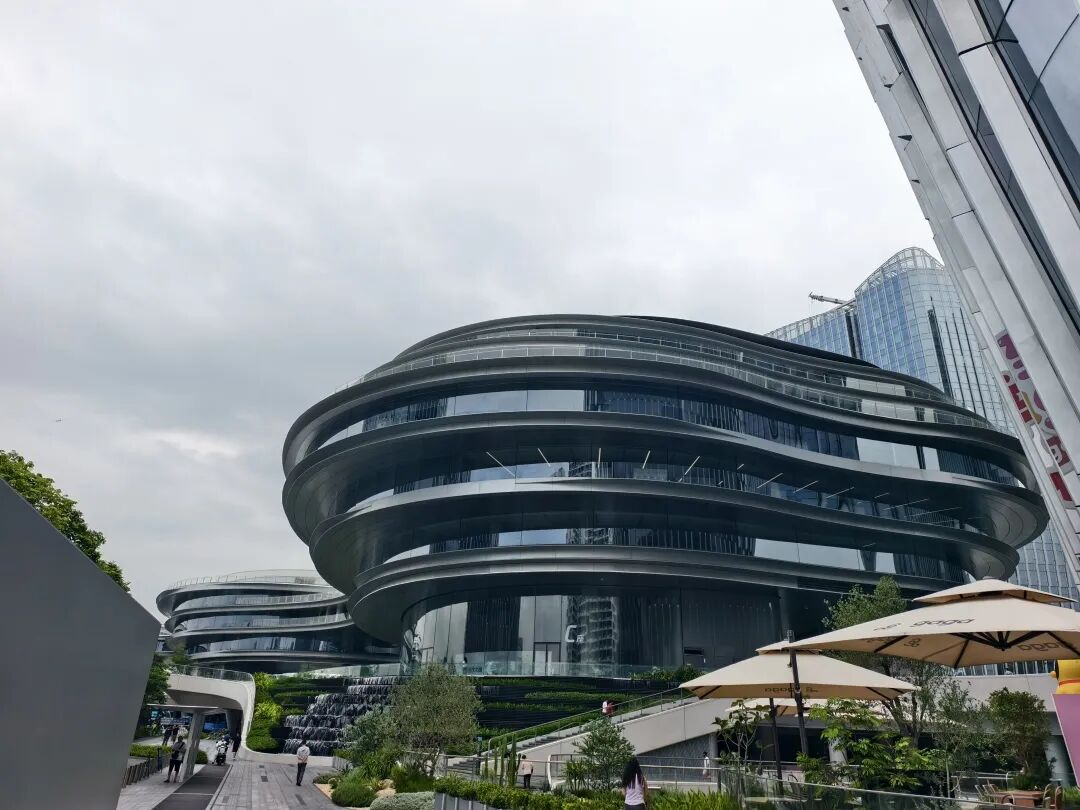 Tencent Global Headquarters Penguin Island campus in Shenzhen seen during a corporate study visit