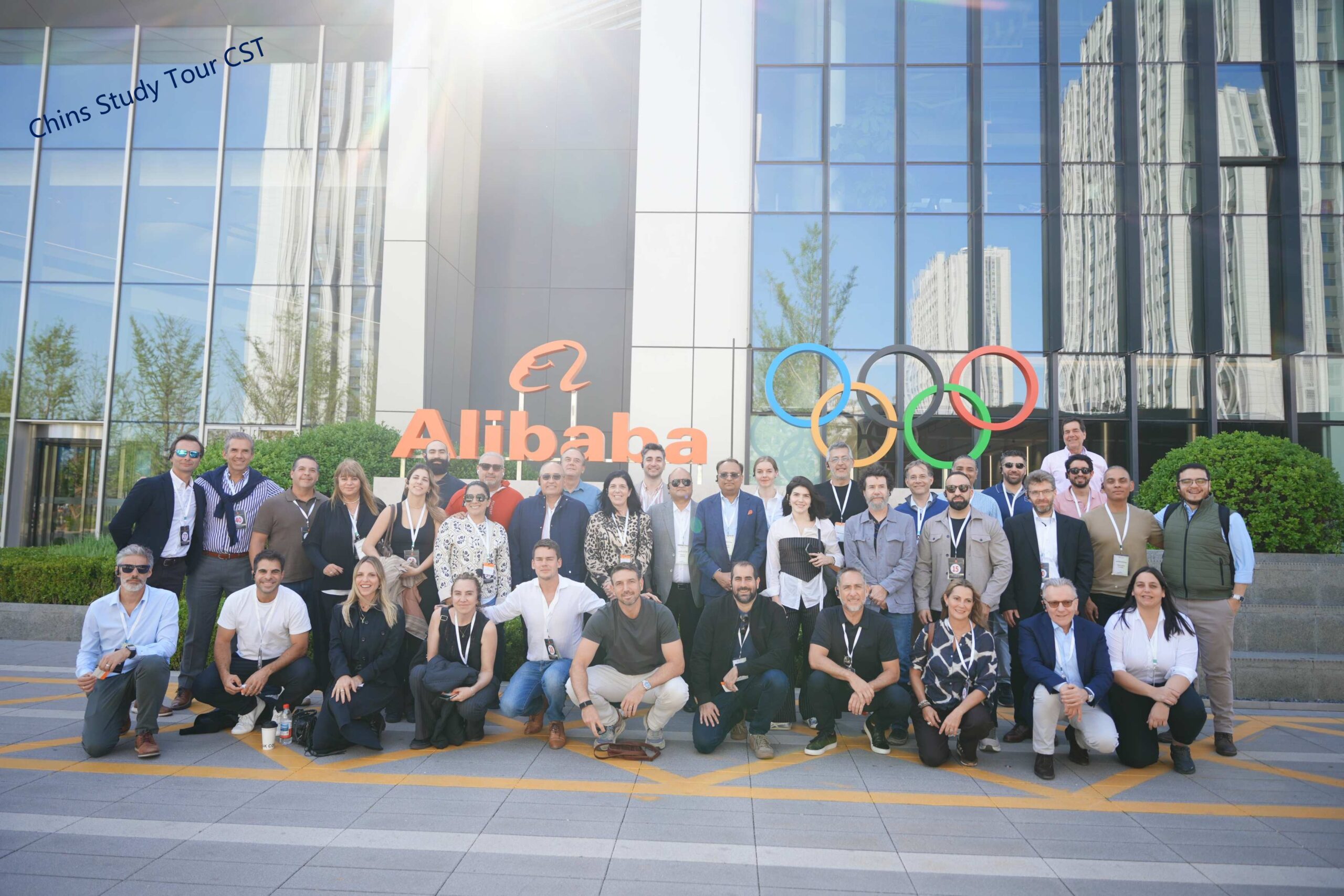 Business delegation at the Alibaba campus in Hangzhou during a 7-day China study tour