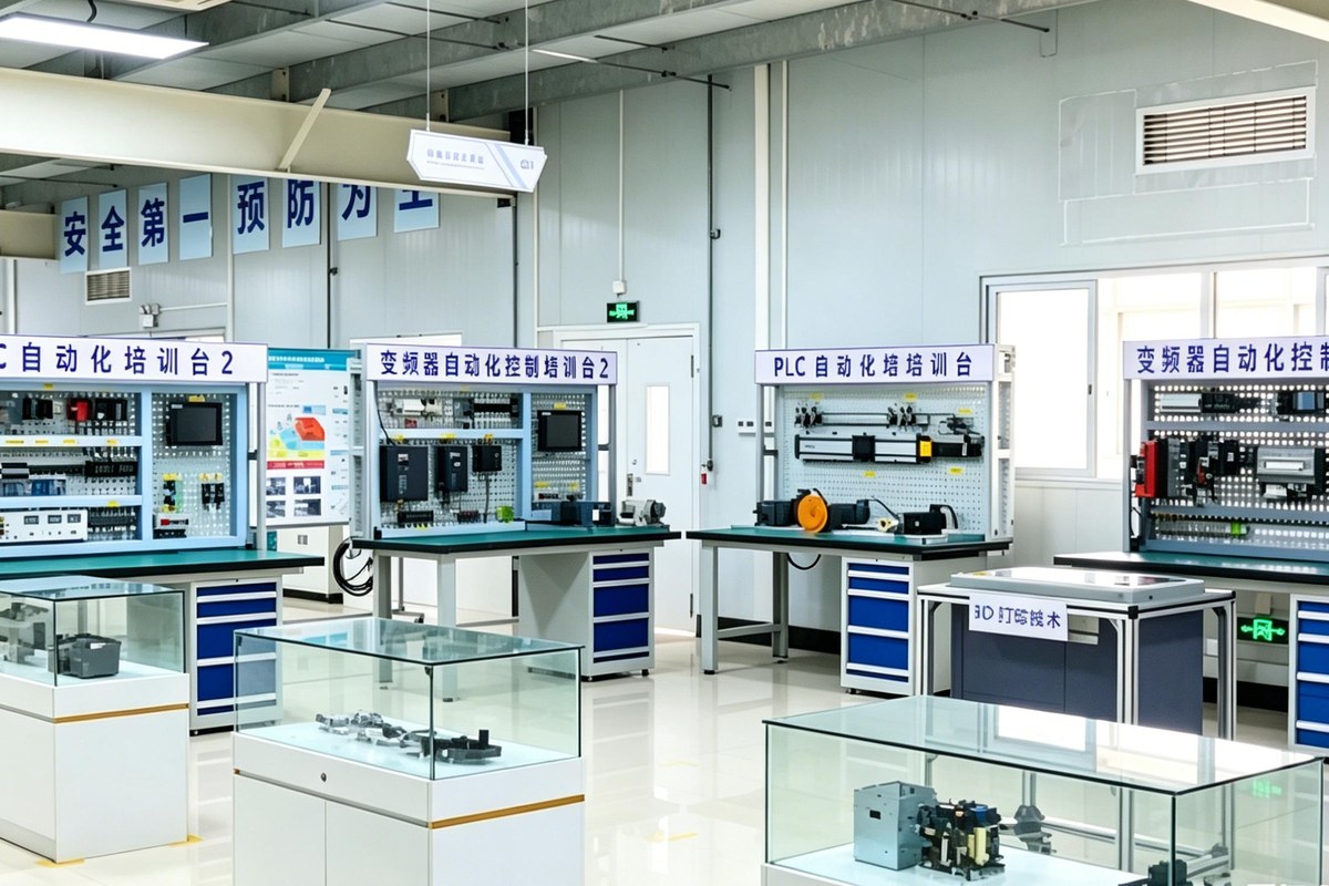 GAC Craftsman Academy automation training lab with PLC and 3D-printing stations