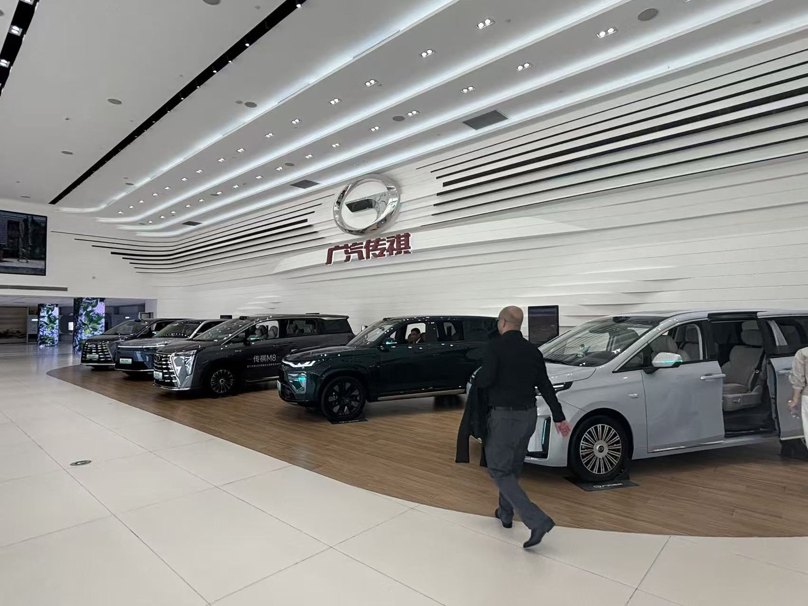Trumpchi MPV and SUV lineup in the GAC showroom in Guangzhou