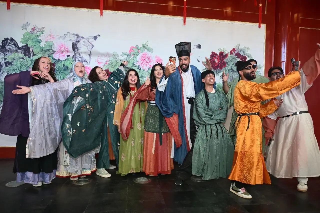 Delegation members in a Beijing Hanfu cultural experience during a China executive delegation itinerary