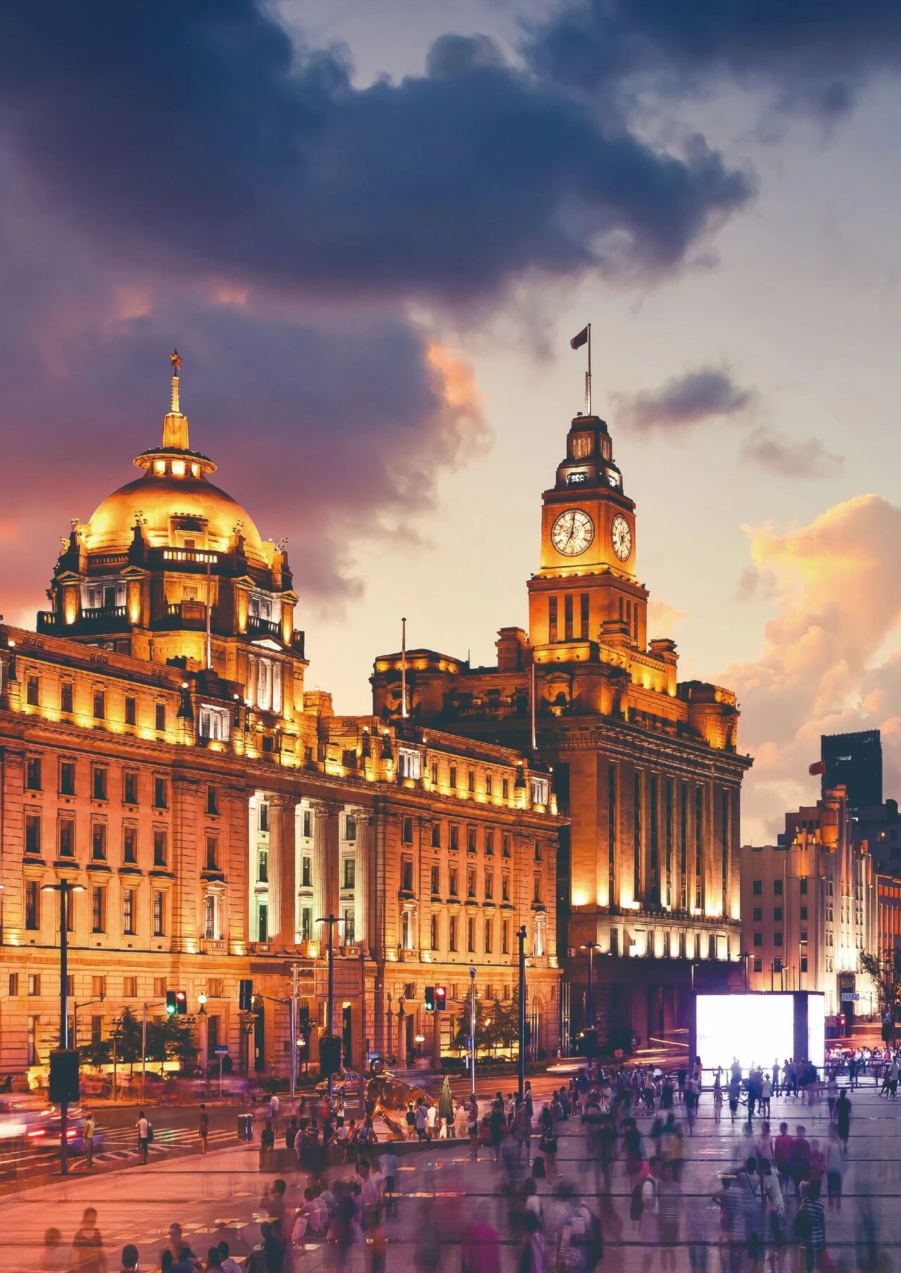 The Bund waterfront in Shanghai at night, a closing stop on a multi-city executive program