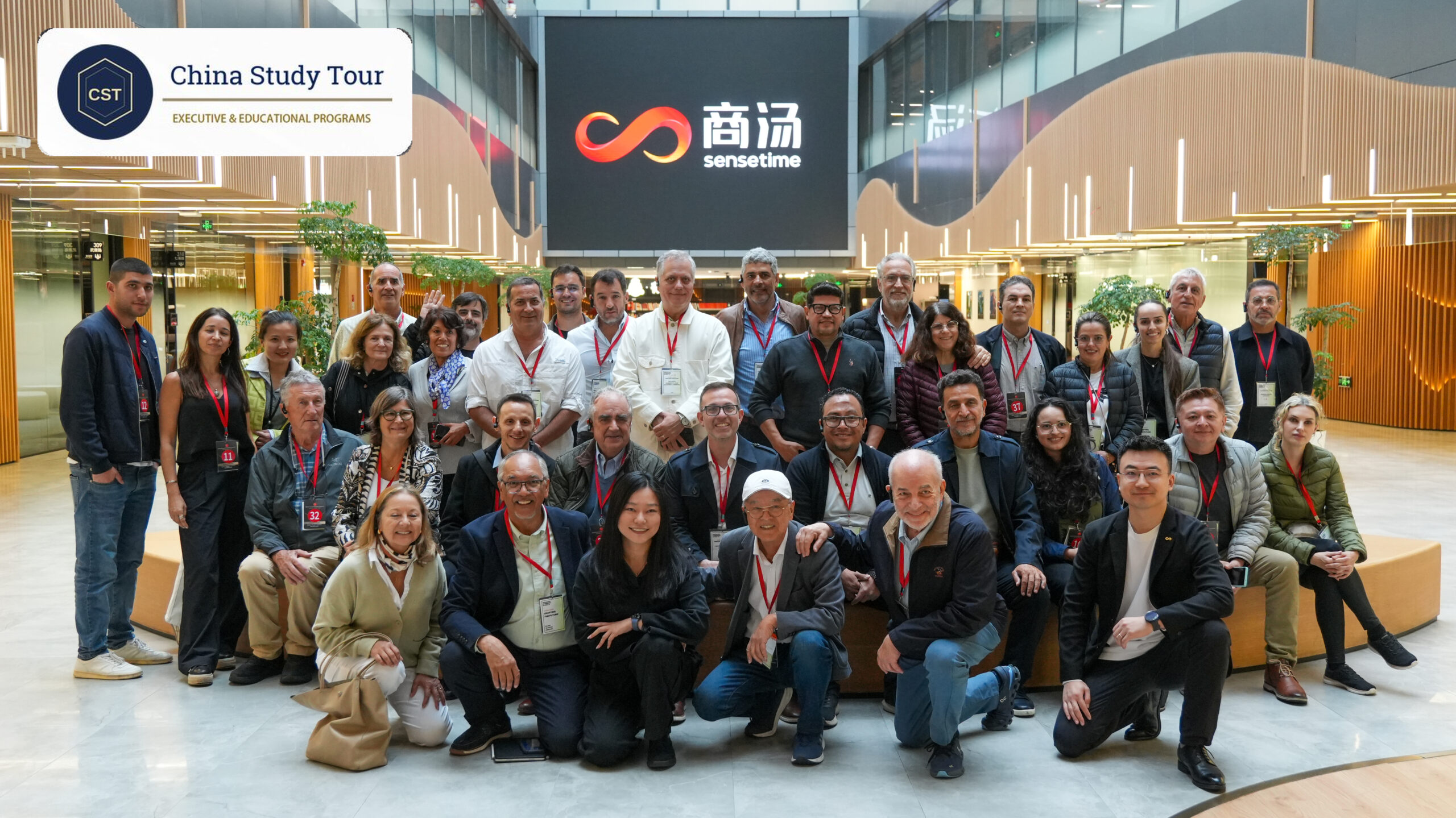 Executive delegation group during a company visit in China
